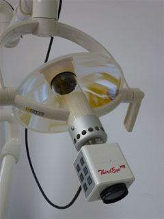 thirdeye hd on sirona c4 halogene dental light with adapter